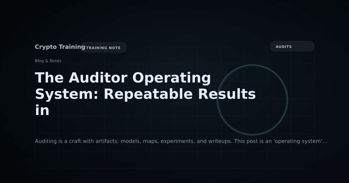 The Auditor Operating System: Repeatable Results in a Hostile Codebase ...